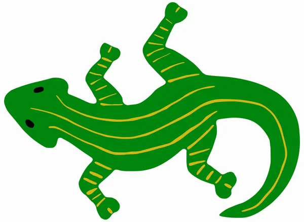 緑のサンショウウオ — ストックベクタ