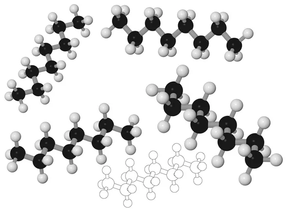 Oktán molekula — Stock Fotó