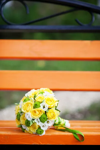 Bukiet ślubny żółty — Zdjęcie stockowe