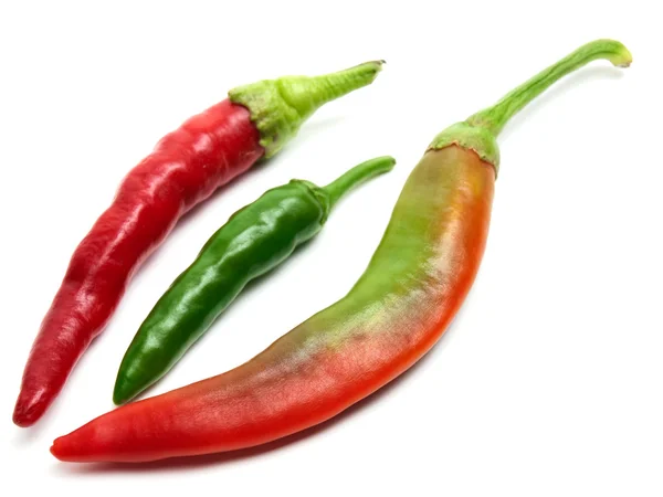 Tři hot peppers — Stock fotografie