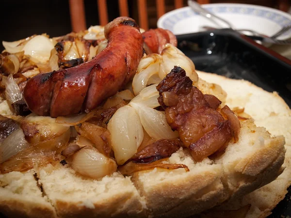 Greasy bread — Stock Photo, Image