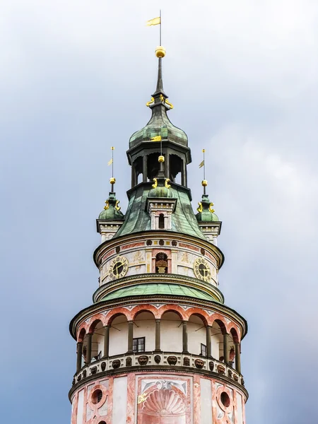 Tornet på slottet i cesky krumlov — Stockfoto