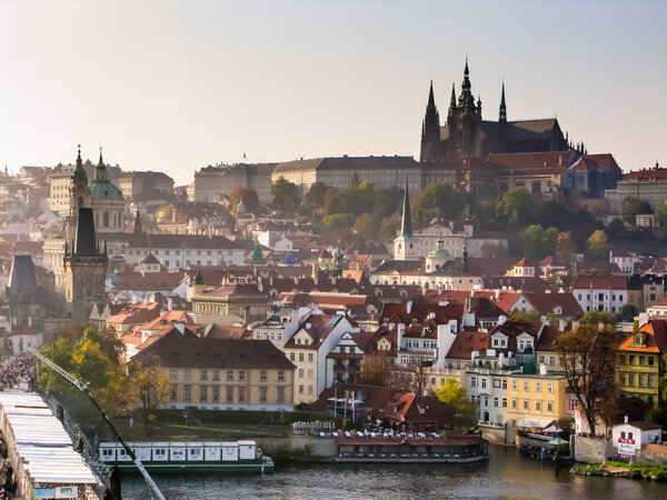View on Prague and Saint Vitus Cathedral, Czech Republic