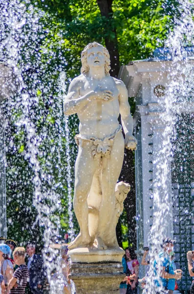 Vista na fonte em Peterhof — Fotografia de Stock