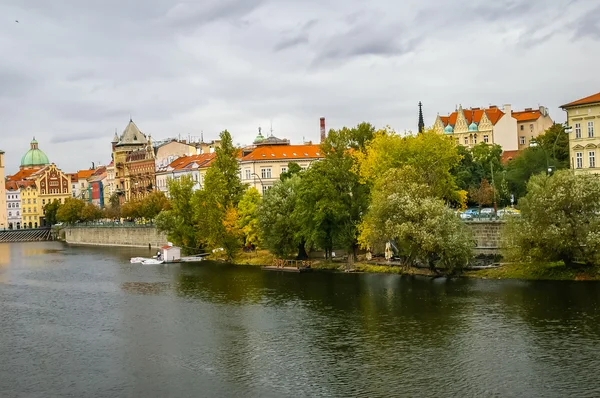 View on embankment in Prague — Stock Photo, Image