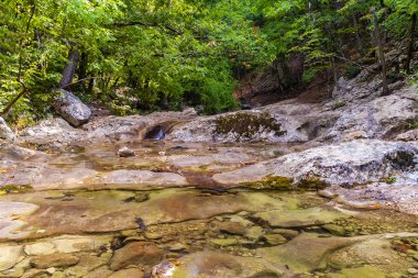Kırım 'daki dağ nehri.