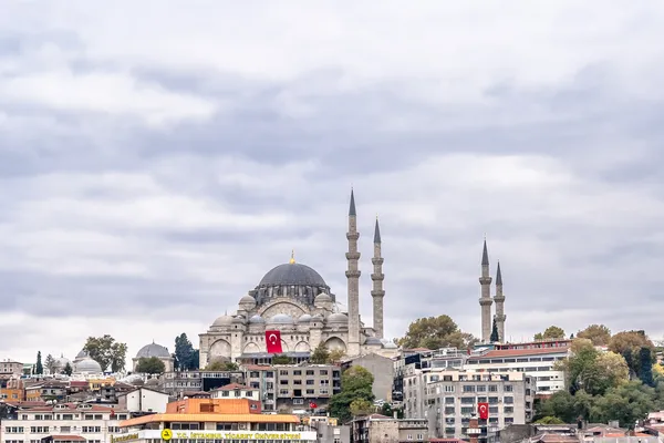 Вид на Блакитну мечеть, (Султанахмет camii), Стамбулі — 스톡 사진