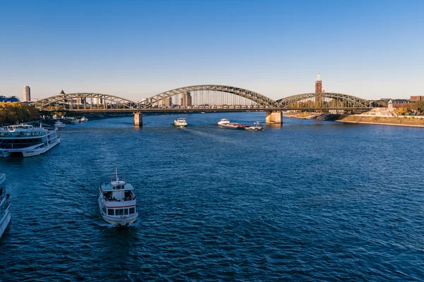 Vista sobre el río Rein en Keln — Foto de Stock