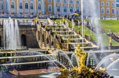 Samson çeşme ve Peterhof, Rusya'da büyük Art arda sıralı