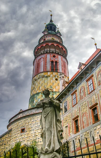 Visa på slott i Cesky Krumlov — Stockfoto