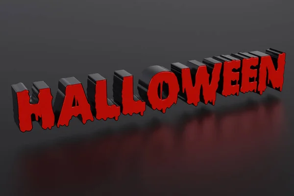Render Halloween Text Horror Alphabet Letters Written Blood Scary Bleed — Fotografia de Stock