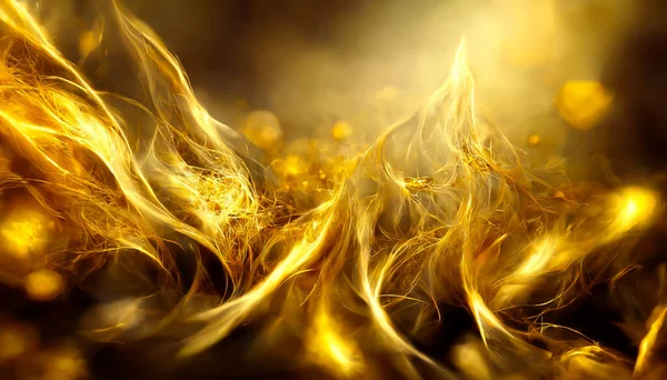 Render Gold Fire Abstract Background Soft Glowing Backdrop Texture Christmas — Stock Fotó