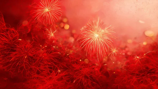 Red Abstract Wallpaper. Red Holiday glowing Abstract Defocused Background for Christmas and New Year