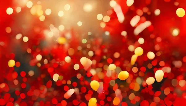 Red Abstract Wallpaper Red Holiday Glowing Abstract Defocused Background Christmas — Stockfoto