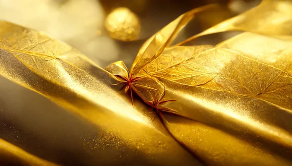 Render Golden Merry Christmas Wallpaper Bokeh Defocused Lights Beautiful Artwork —  Fotos de Stock