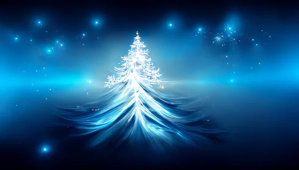 Render Merry Christmas Blue Sky Wallpaper Beautiful Artwork Seasonal Illustration — Stock Photo, Image