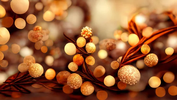 Render Chocolate Christmas Wallpaper Beautiful Artwork Seasonal Illustration Copy Space — Stockfoto