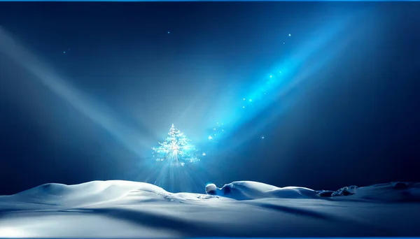 Render Merry Christmas Blue Sky Обои Красивые Произведения Искусства Сезонной — стоковое фото