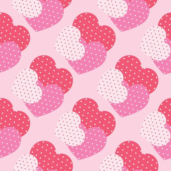 Pink Background Seamless Pattern Vector Illustration Design Love Relationship Valentine — ストックベクタ