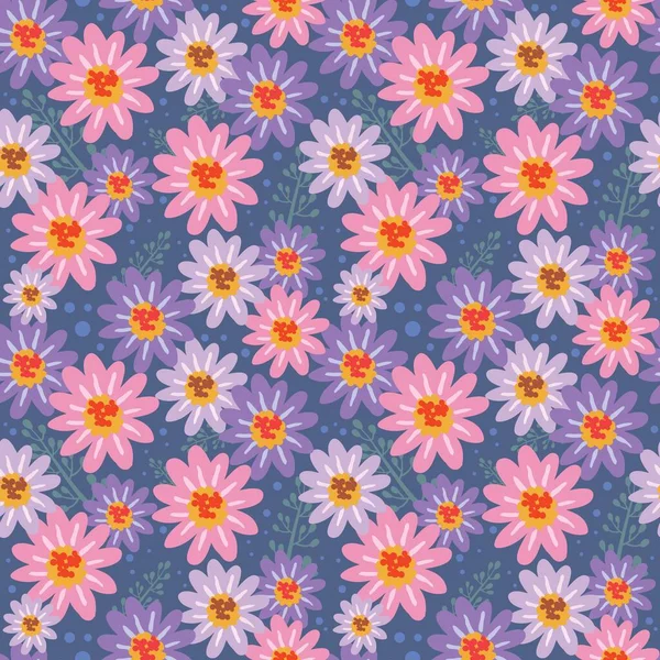 Tendance Motif Floral Dans Les Nombreux Types Fleurs Motifs Botaniques — Image vectorielle