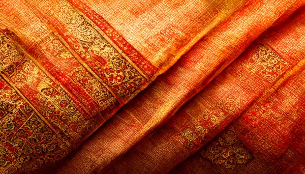Indian fabric with Indian patterns close up Stock Photo by
