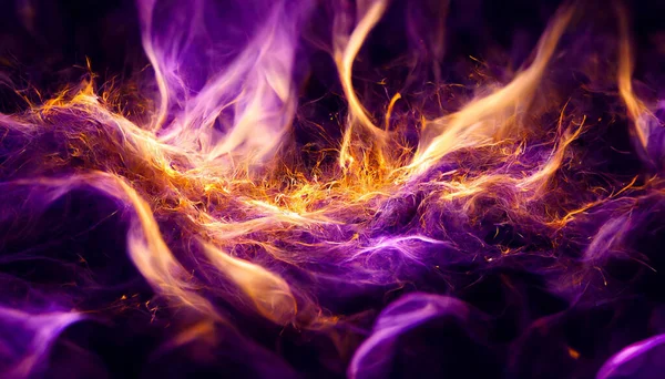 Render Flame Fire Abstract Black Background — Stok fotoğraf