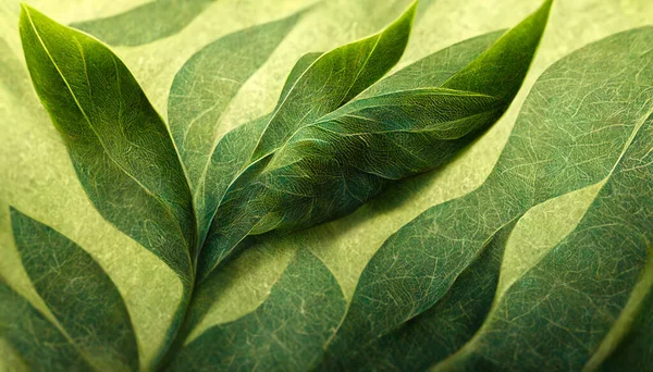 Render Abstract Green Leaf Texture Background Natural Background Wallpaper — Stock Photo, Image