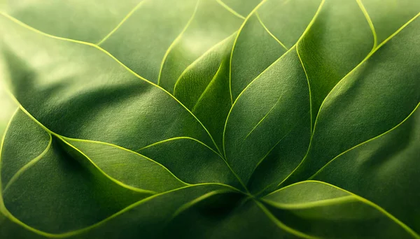 Render Abstract Green Leaf Texture Background Natural Background Wallpaper — Stock Photo, Image