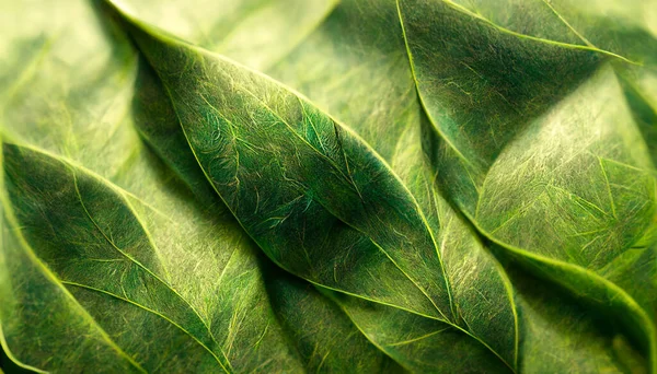 Render Abstract Green Leaf Texture Background Natural Background Wallpaper — Stock Photo, Image