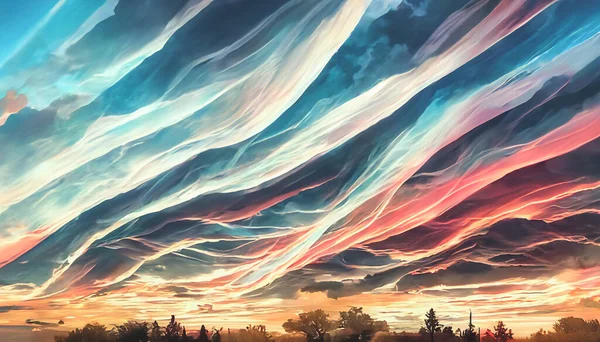 Render Abstract Blue Sky Background Series Design Creative Wallpaper Design — Stok fotoğraf