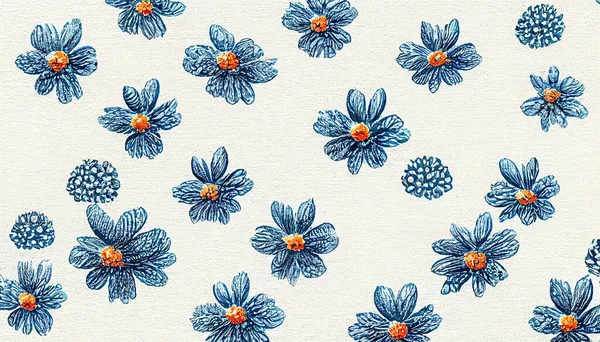 Illustration Liberty Flower Pattern Floral Background Design Fashion Wallpapers Print — 图库照片