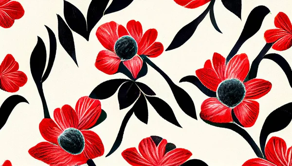 Illustration Liberty Flower Pattern Floral Background Design Fashion Wallpapers Print — Stock Photo, Image