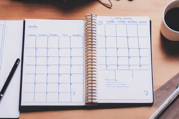 Agenda Meeting Calendar Book Blank List Planning Conceptually Illustration — 图库照片