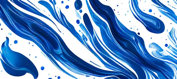 Textura Abstracta Acuarela Mármol Líquido Fondo Pantalla Azul Blanco — Foto de Stock