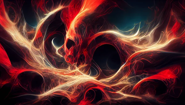 Cadılar Bayramı Korku Dijital Sanat Soyut Kırmızı Yangın Arka Planı — Stok fotoğraf