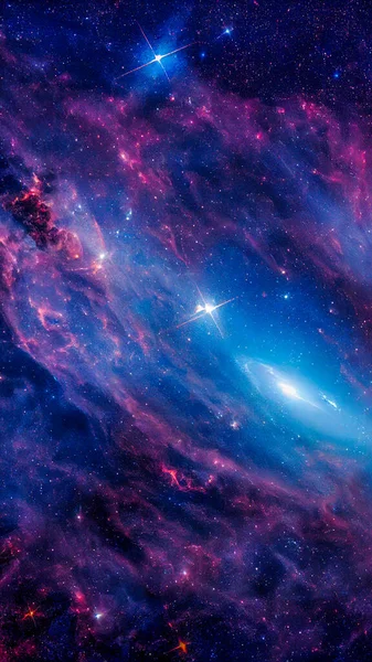 Uma Nebulosa Abstrata Espaço Exterior Fundo Galáxias Renderização Adequado Para — Fotografia de Stock
