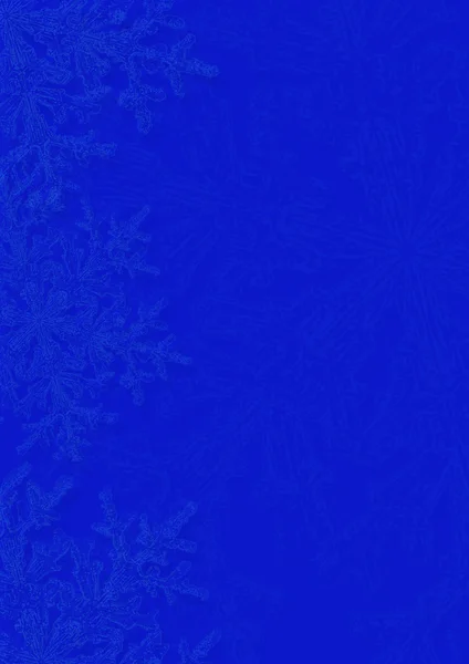 雪片フレームと暗い青色の背景 — ストックベクタ