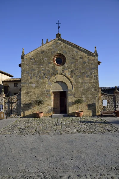 Santa Maria-kyrkan (Monteriggioni) — Stockfoto