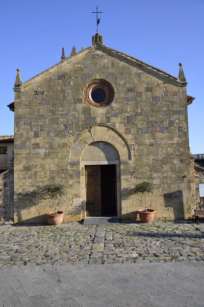 Santa Maria-kyrkan (Monteriggioni) — Stockfoto