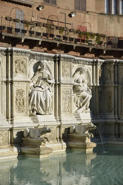 Fonte Gaia (Siena) — Stock fotografie