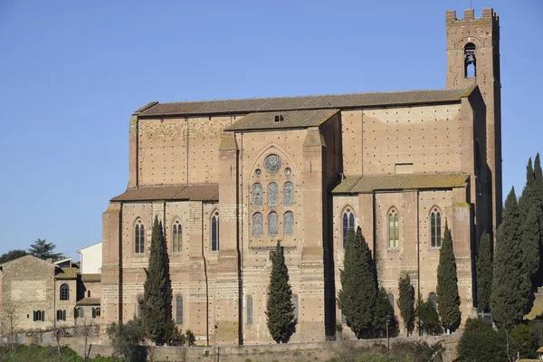 San domenico basilikum (siena) — Stockfoto