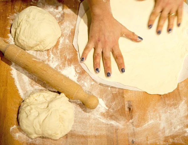 Making pizza — Stock Photo, Image