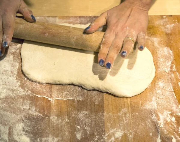 Making pizza — Stock Photo, Image