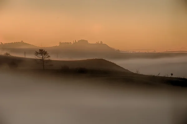 Neblina puesta de sol — Foto de Stock