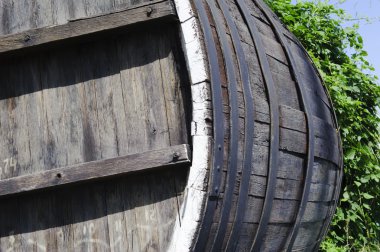 eski bir ahşap varil