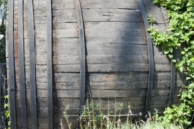 eski bir ahşap varil