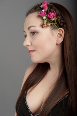 Genç güzel kadın.