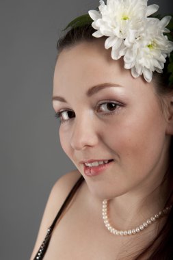 Genç güzel kadın.