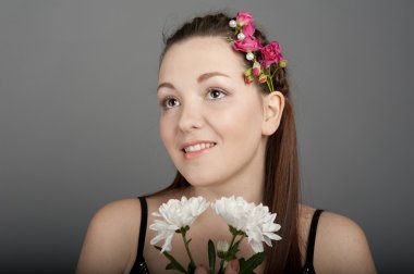 Genç güzel kadın.