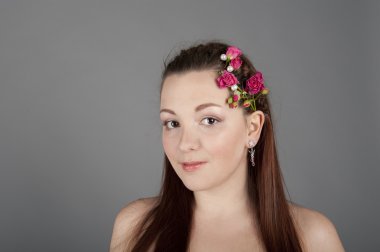 Genç güzel kadın.